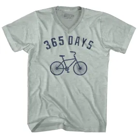 365 Days Bike Adult Tri-Blend V-neck T-shirt