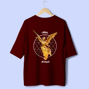 Calling All Angels (Back Print) Oversized T-Shirt