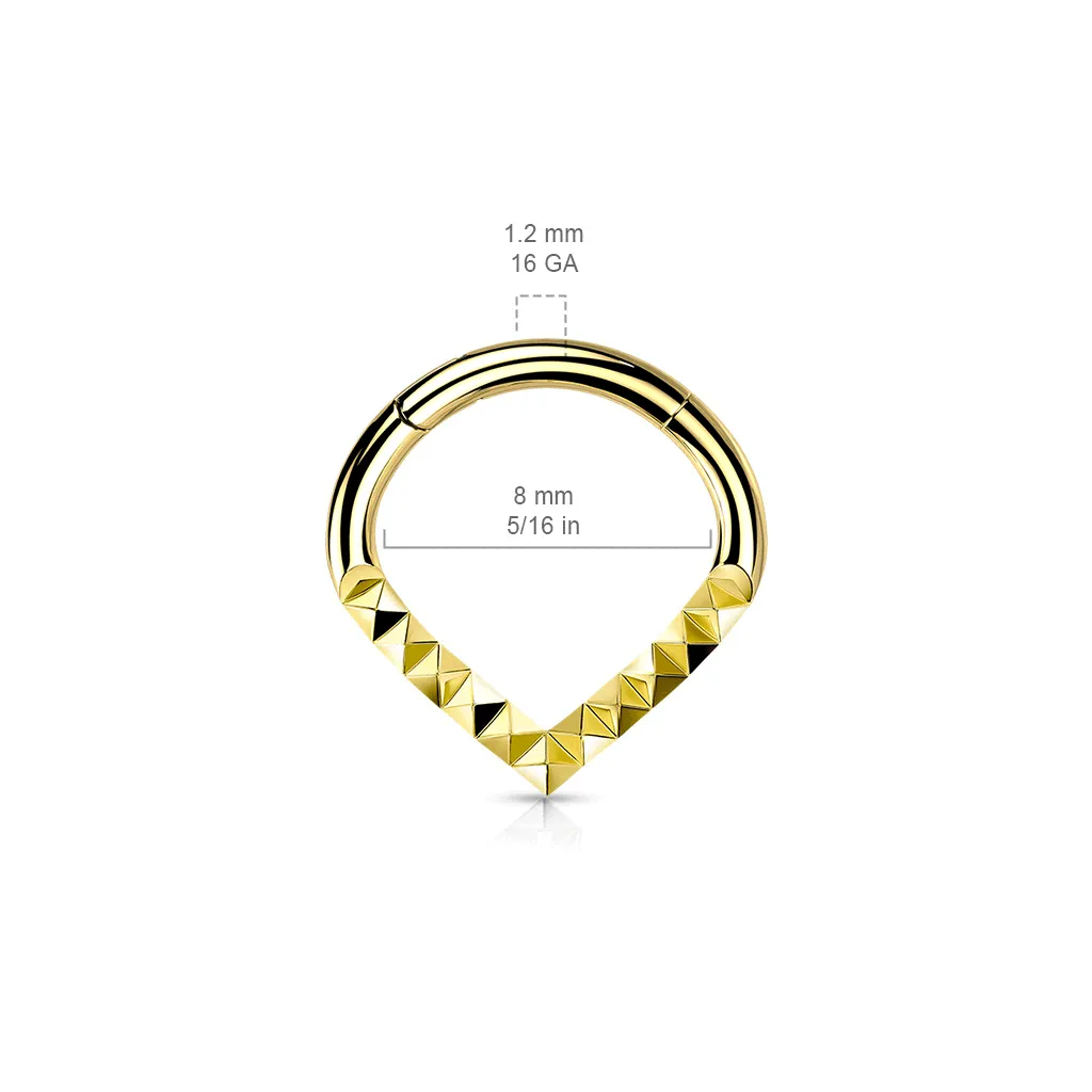 Cleopatra Septum Clicker Body Jewellery with Yellow Gold Plating