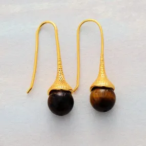 Dhin Tigers Eye Drop Earrings