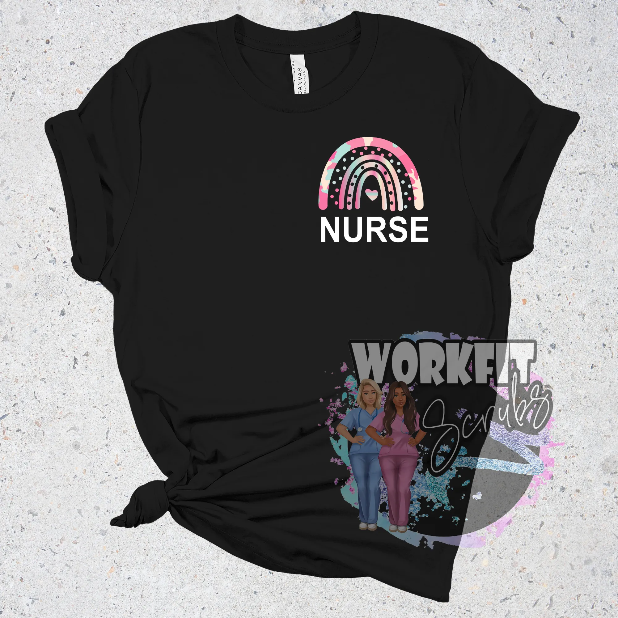 Oversized Rainbow Nurse Tee