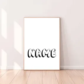 Personalized "Custom Name" Wall Art, Bubble