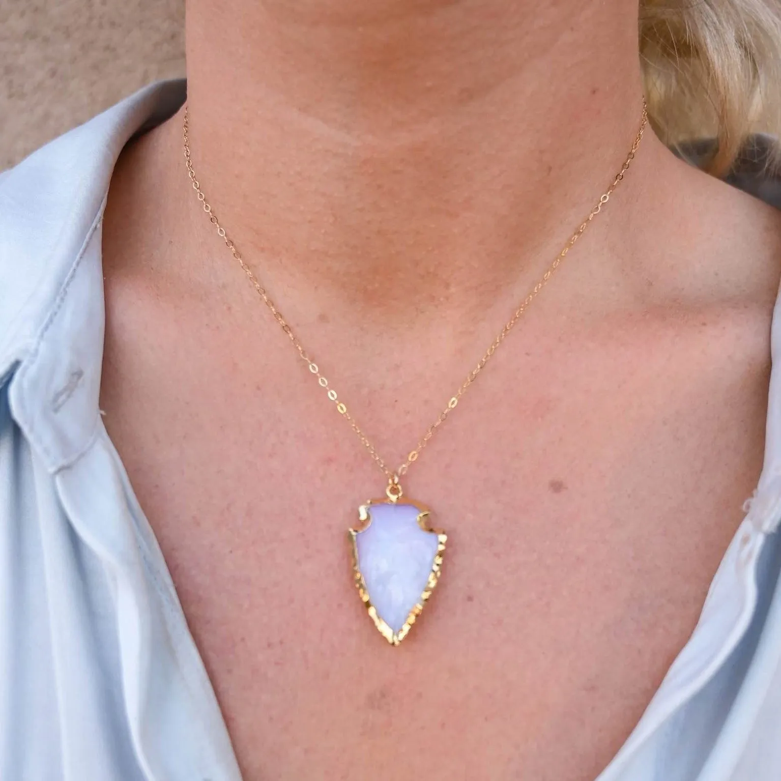 Purity Opalite Gold Necklace