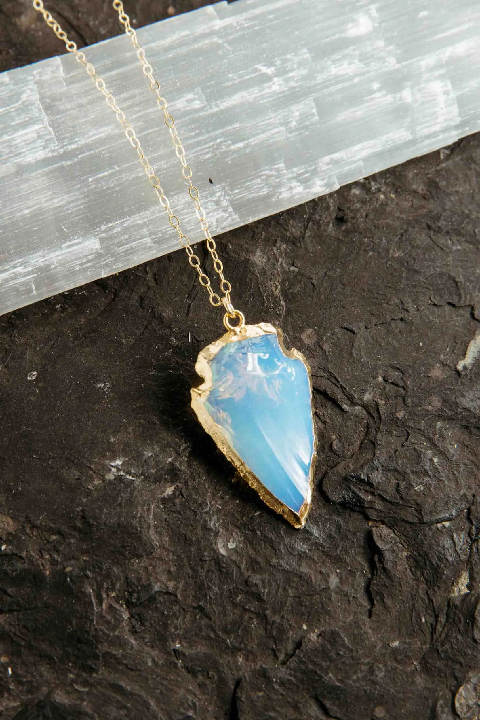 Purity Opalite Gold Necklace