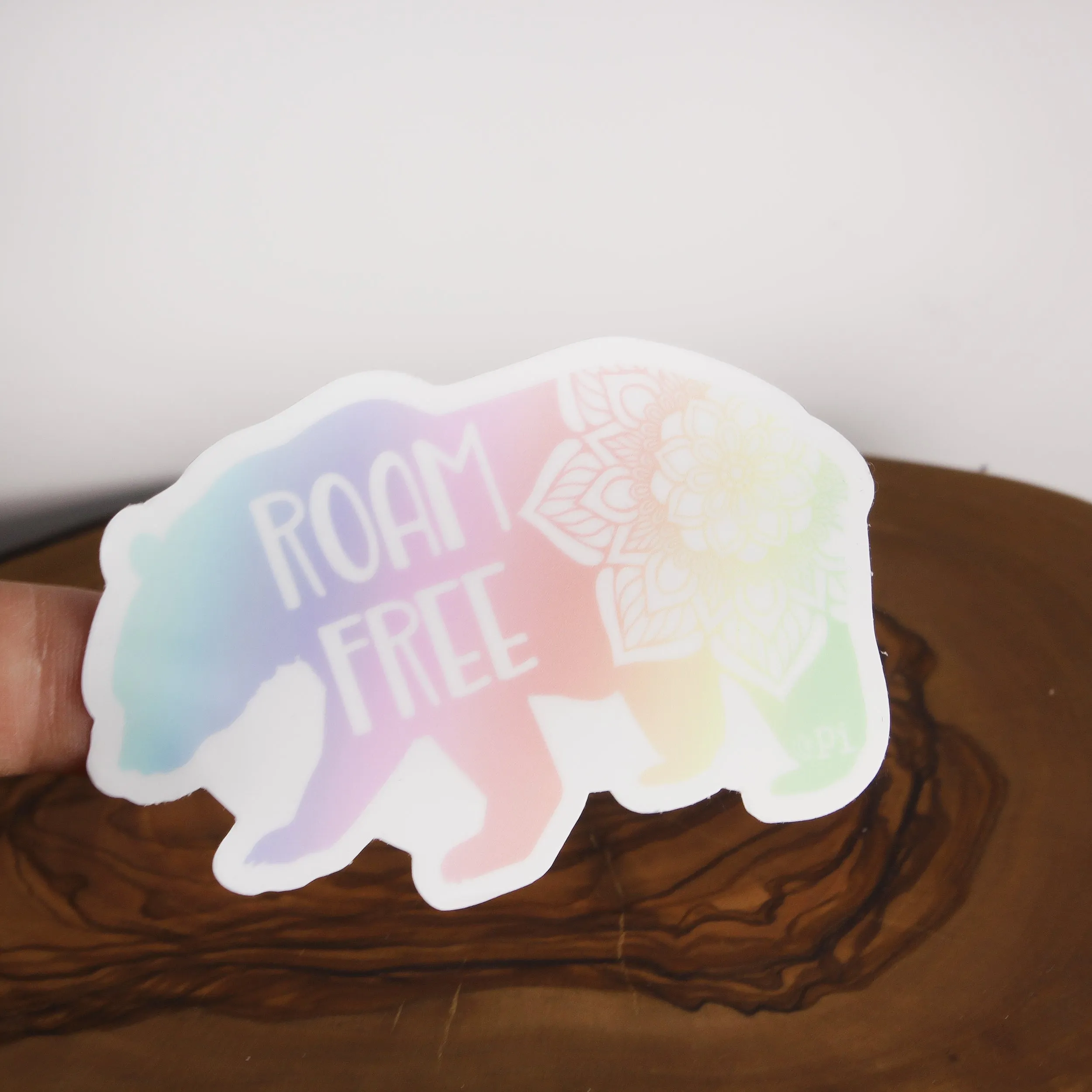 Roam Free Bear Sticker