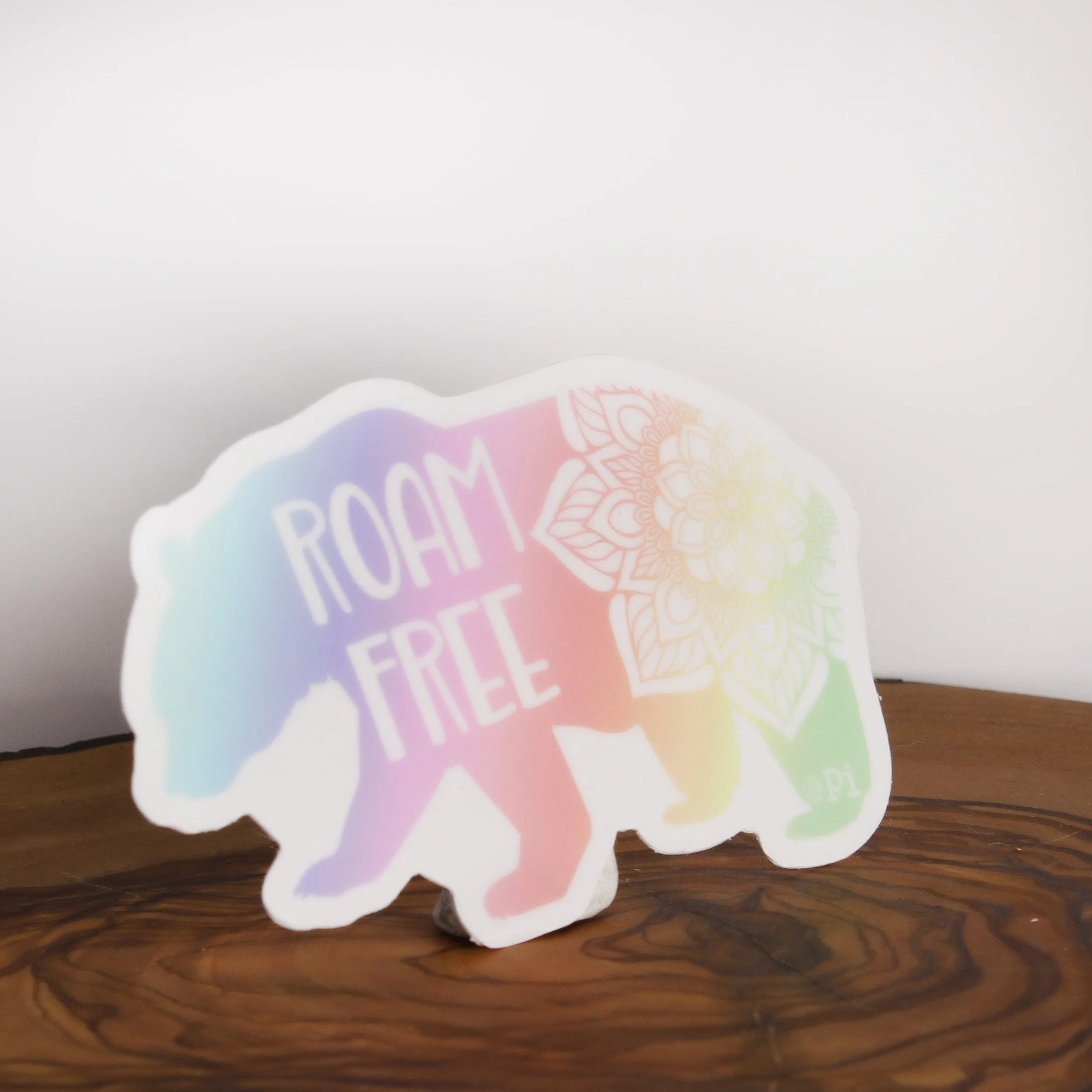 Roam Free Bear Sticker