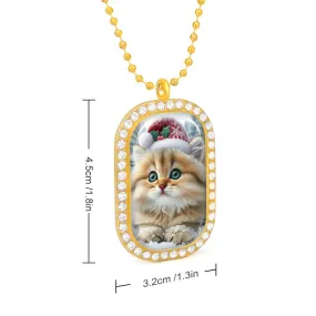 T&G Christmas Hat Kitty Necklace